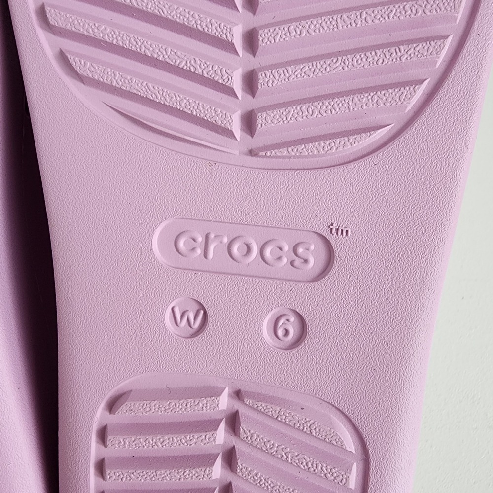 Crocs Getaway Weave Lilac Purple Platform Slide Sandals Womens Size 6 NEW - Picture 9 of 9